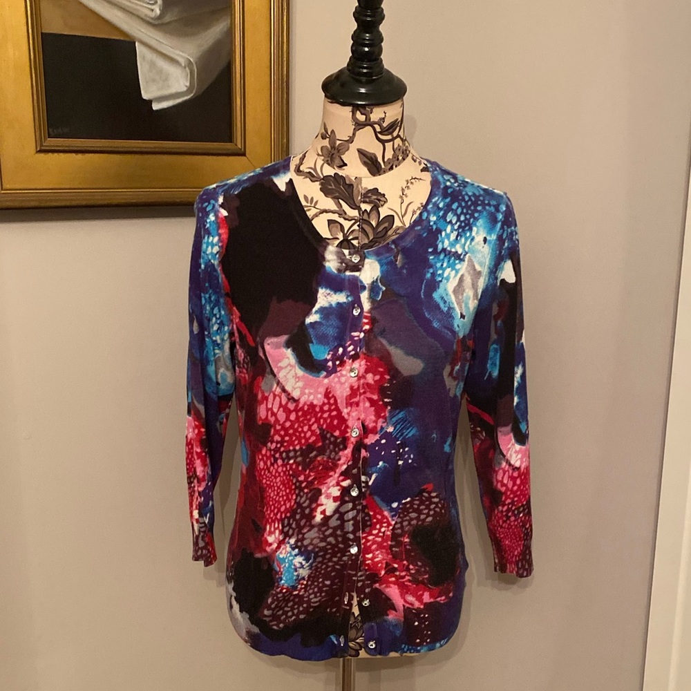 🌺 Jos A. Bank Multi Colored Sweater Top